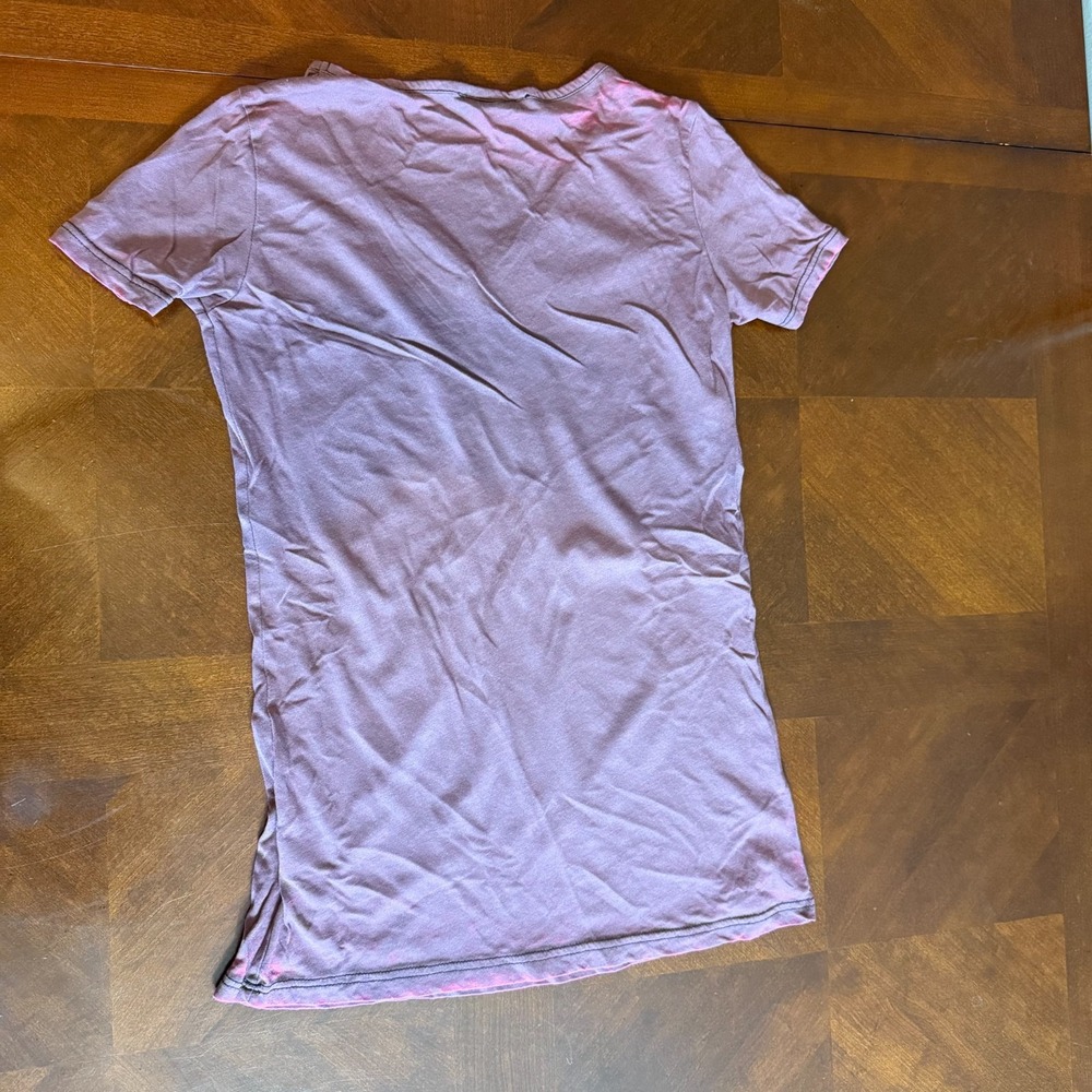 Urban X Boho Elephant Graphic Tee Women's V-Neck Top Made in USA PINK Purple L - Picture 5 of 10